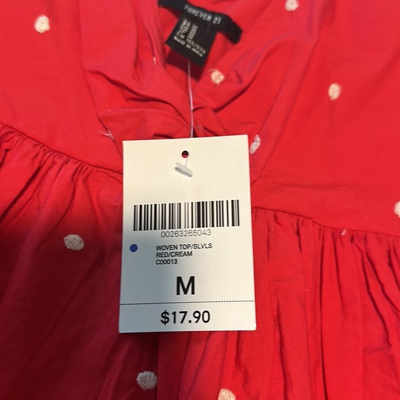 Forever 21 Red Polkadot Top - Picture 4 of 4